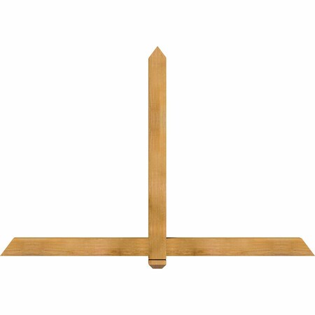 Ekena Millwork Eugene Rough Sawn Timber Gable Bracket, Western Red Cedar, 72"W x 48"H x 4"D x 4"F, 16/12 Pitch GBW072X48X0404EUG00RWR